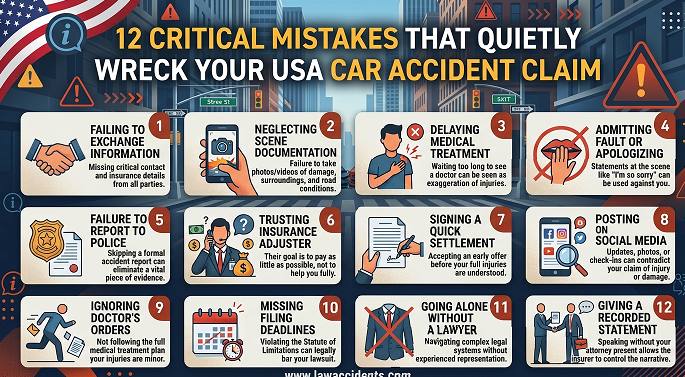 12 Mistakes That Can Quietly Wreck Your Car Accident Claim