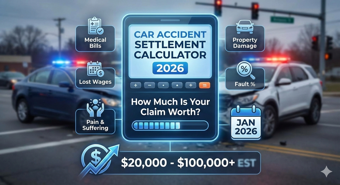 Car Accident Settlement Calculator 2026: How Much Is Your Claim Worth?