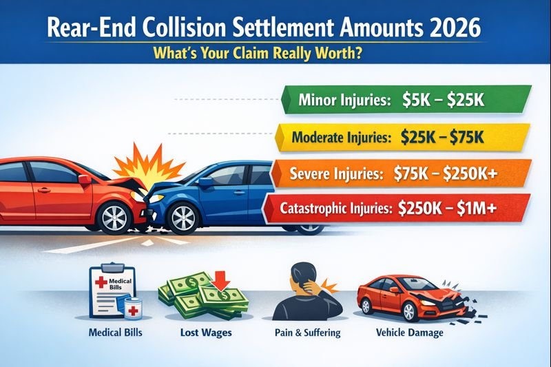 Rear-End Collision Settlement Amounts 2026: What's Your Claim Really Worth?
